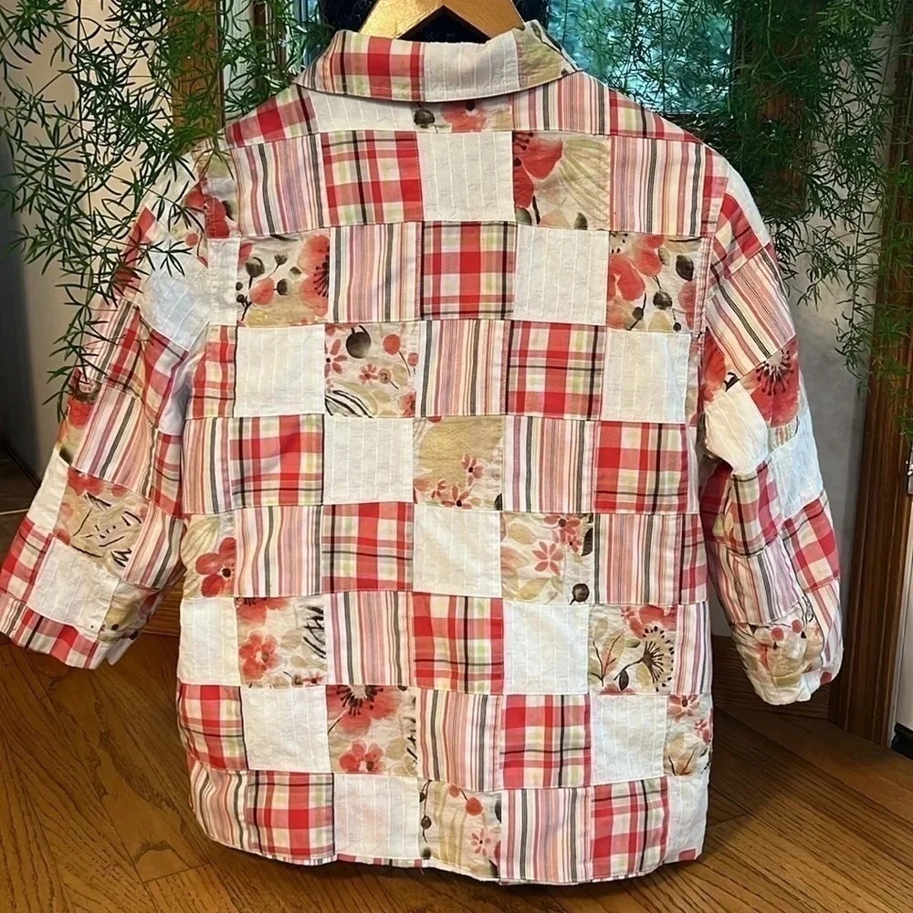 Koret plaid patchwork sample‎ women's jacket size medium/ large vintage - Picture 5 of 12